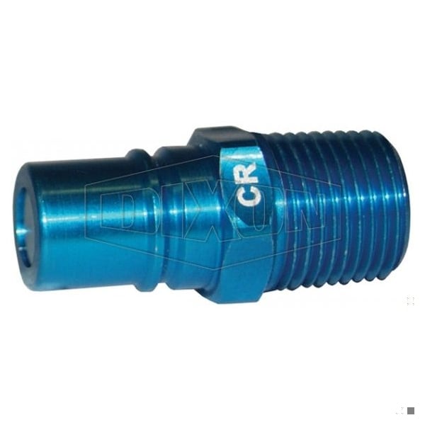FloMAX Coolant Fluid Receiver, Adapter, 1/2 in, Quick Connect Coupler x MNPT, Aluminum, Domestic